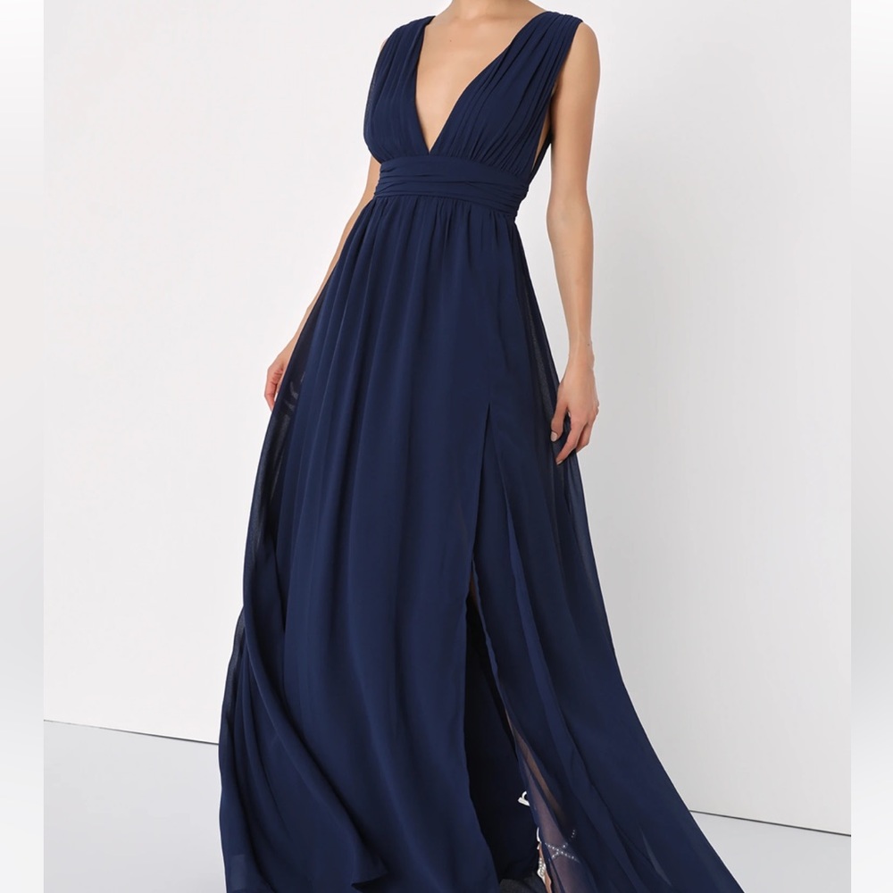 Lulu’s Navy Heavenly Hues Navy Blue Maxi Dress
